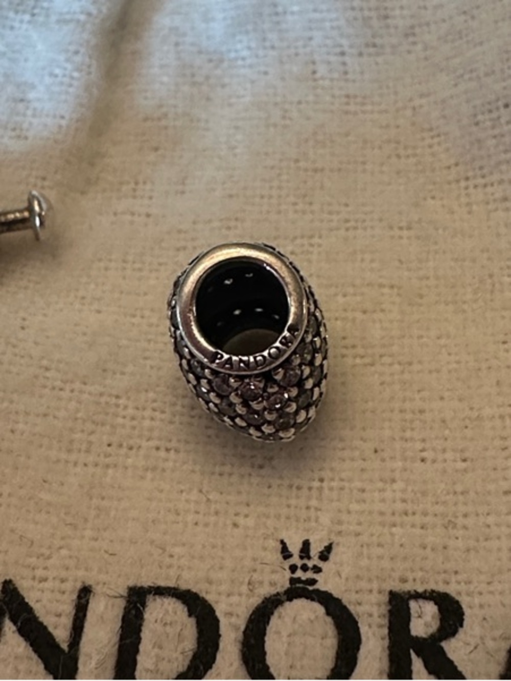 Pandora Silver Pave Heart Charm - Picture 5 of 6